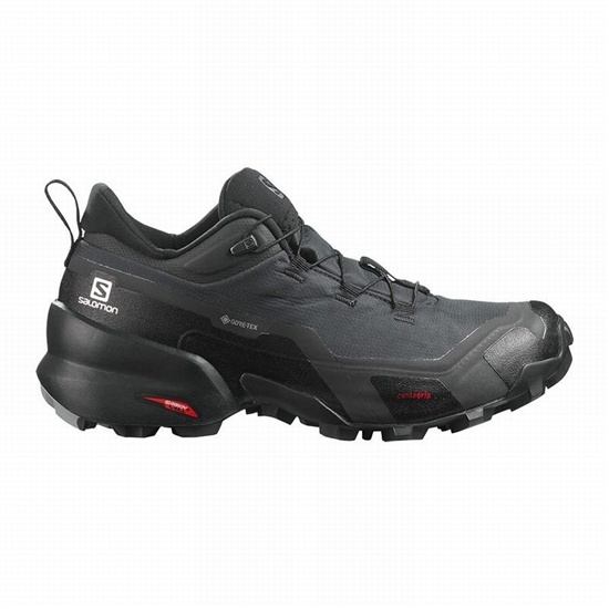 Dark Grey / Black Women's Salomon CROSS HIKE GORE-TEX Hiking Shoes | 083-UYZCDV
