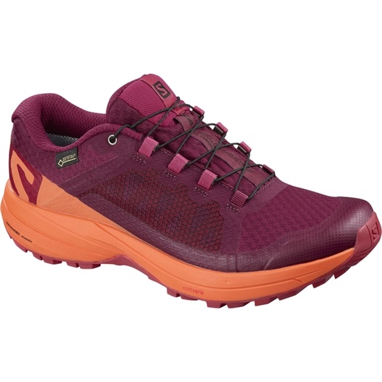 Dark Red / Orange Women's Salomon XA ELEVATE GTX W Trail Running Shoes | 301-BNGZAI