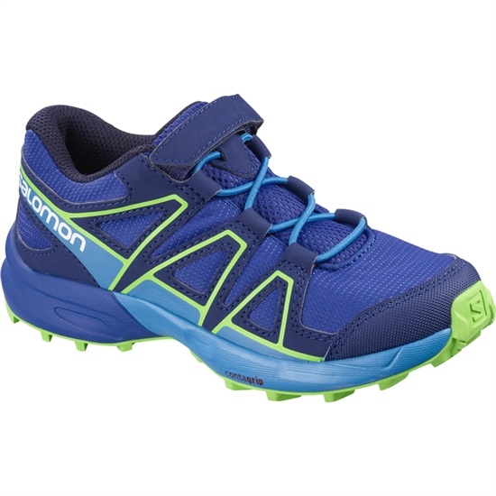 Deep Blue Kids' Salomon SPEEDCROSS BUNGEE K Trail Running Shoes | 267-SCIEFX