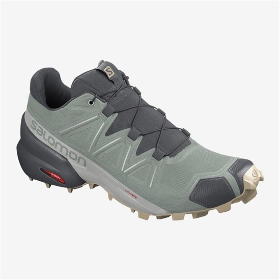 Green Men's Salomon SPEEDCROSS 5 Trail Running Shoes | 807-JNPATO