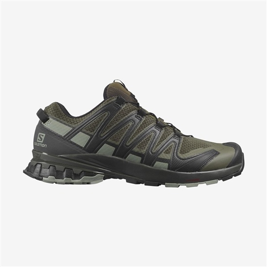 Green Men's Salomon XA PRO 3D V8 WIDE Trail Running Shoes | 378-PSYQEW
