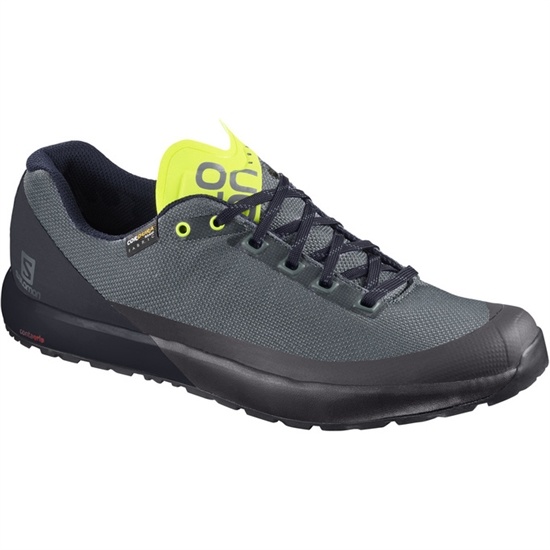 Grey / Black Men's Salomon ACRO Hiking Shoes | 315-QNHMEC