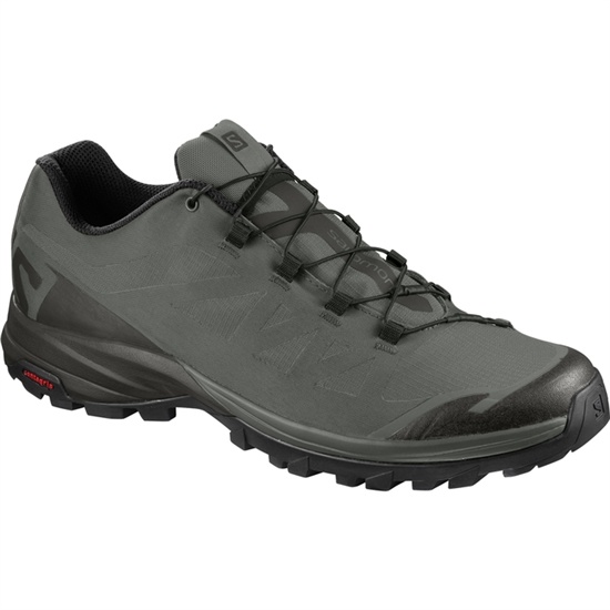 Grey / Black Men's Salomon OUTPATH Hiking Shoes | 017-OHQCIW