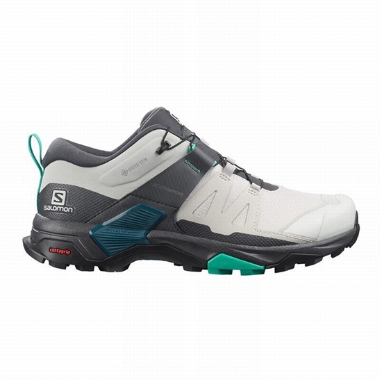 Grey / Mint Women's Salomon X ULTRA 4 GORE-TEX Hiking Shoes | 436-PAEKOU