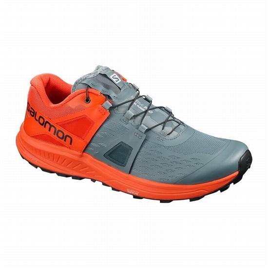Grey / Orange Men's Salomon ULTRA /PRO Trail Running Shoes | 395-EFKHOX
