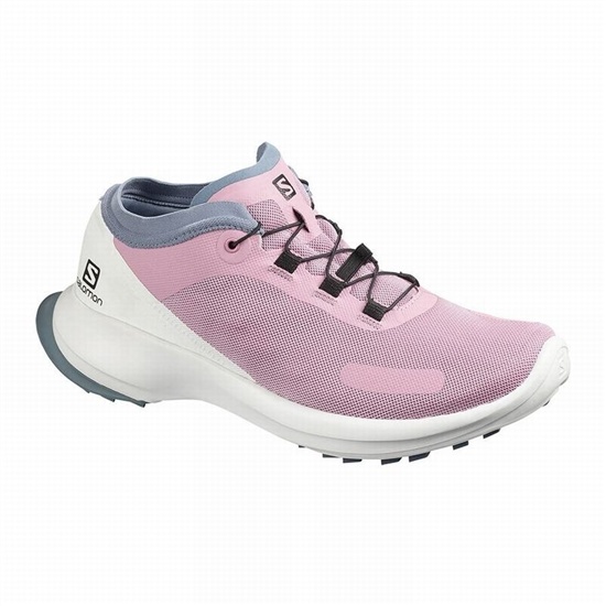 Grey / White Women's Salomon SENSE FEEL W Trail Running Shoes | 372-VUJSAK