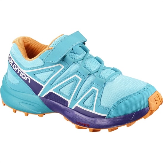 Light Turquoise Kids' Salomon SPEEDCROSS BUNGEE K Trail Running Shoes | 038-NOLUIS