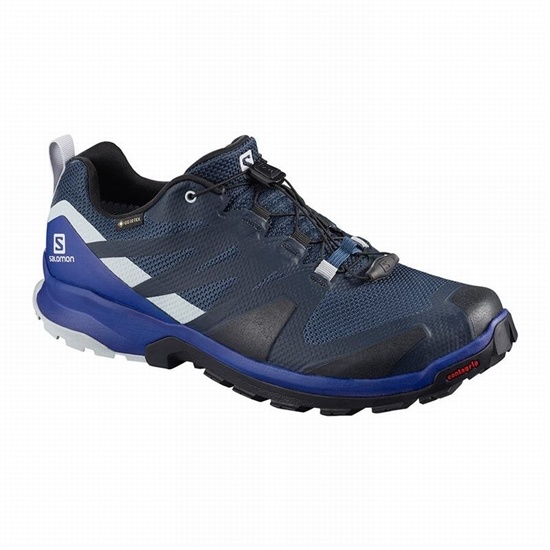 Navy / Black Men's Salomon XA ROGG GTX Hiking Shoes | 165-ZYTXWM