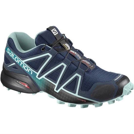 Navy / Black Women's Salomon SPEEDCROSS 4 WIDE W Trail Running Shoes | 520-ZLECND