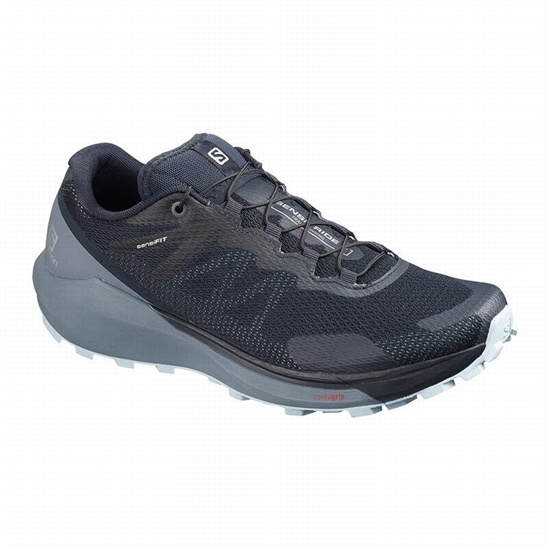Navy / Grey Women's Salomon SENSE RIDE 3 W Running Shoes | 126-UKXMGJ