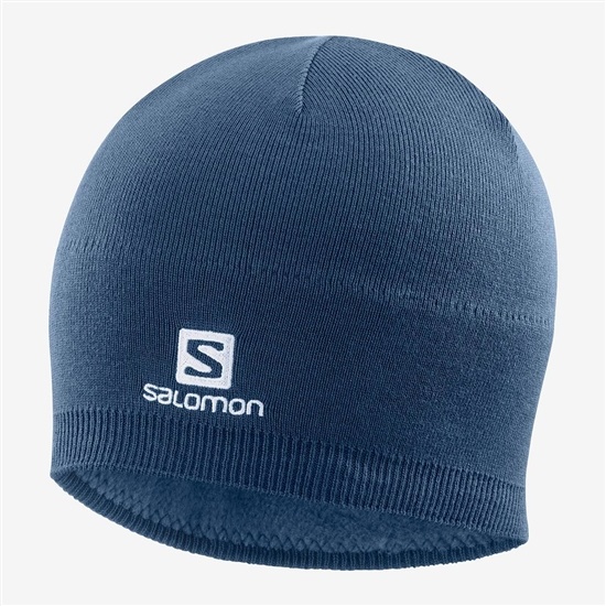 Navy Men's Salomon RS WARM Hats | 590-MFEVJP