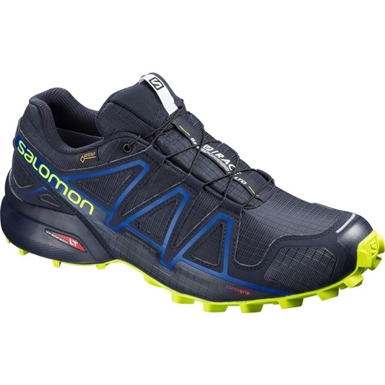 Navy Men's Salomon SPEEDCROSS 4 GTX S/RACE LTD Trail Running Shoes | 930-BSVINM