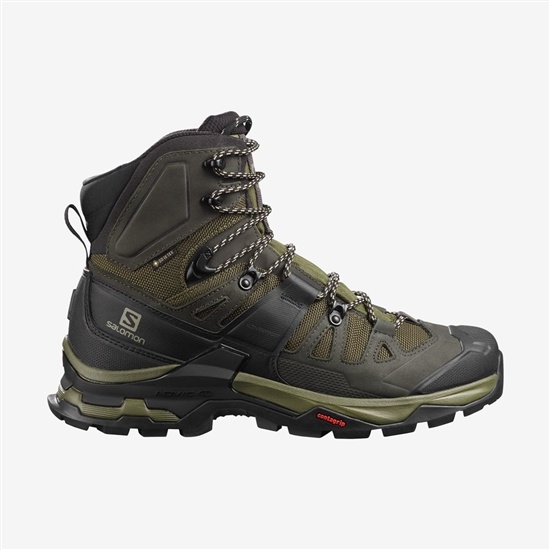 Olive Men's Salomon QUEST 4 GORE-TEX Hiking Boots | 125-OVCUEQ