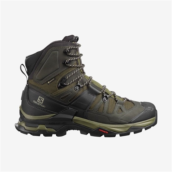 Olive Men's Salomon QUEST 4 GTX Hiking Shoes | 965-SDYRLC