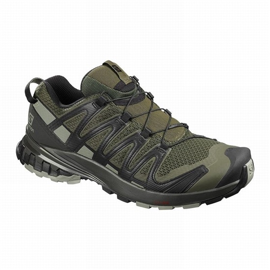 Olive Men's Salomon XA PRO 3D V8 Hiking Shoes | 128-WVKNZP