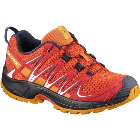 Orange / Black Kids' Salomon XA PRO 3D J Trail Running Shoes | 720-TJCELU