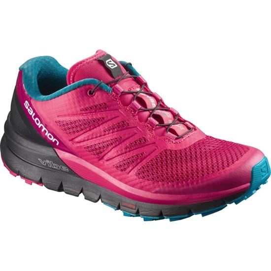 Pink Black Women's Salomon SENSE PRO MAX W Trail Running Shoes | 389-VLRAKP