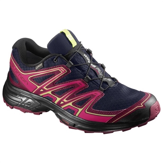 Pink / Navy Women's Salomon WINGS FLYTE 2 GTX W Trail Running Shoes | 487-FYXHGU