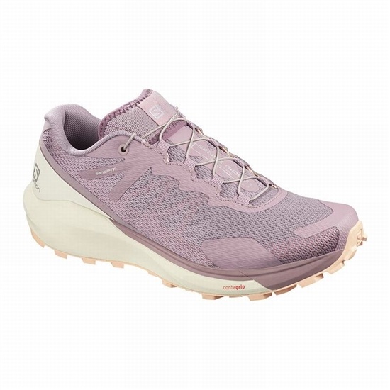 Pink Women's Salomon SENSE RIDE 3 W Trail Running Shoes | 430-JKENVW