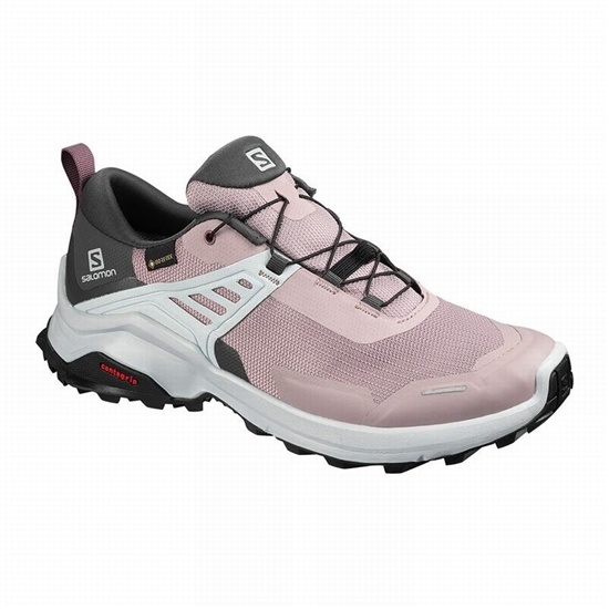 Pink Women's Salomon X RAISE GORE-TEX Hiking Shoes | 306-KTQSLY