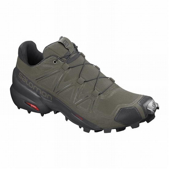 Purple / Black Men's Salomon SPEEDCROSS 5 WIDE Trail Running Shoes | 792-OHMGRD