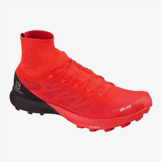 Red Men's Salomon S/LAB SENSE 8 SG Trail Running Shoes | 048-NOKYGD