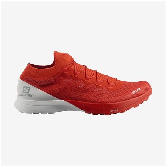 Red Men's Salomon S/LAB SENSE 8 Trail Running Shoes | 091-EHFUQW