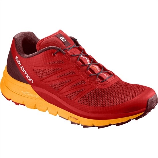 Red / Orange Men's Salomon SENSE PRO MAX Trail Running Shoes | 724-WXZQJI
