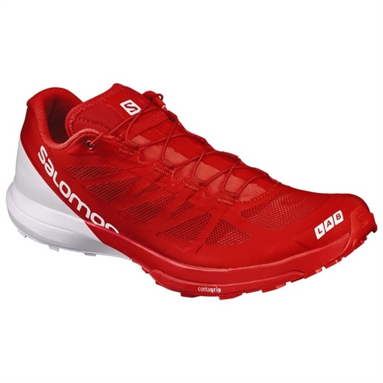 Red / White Men's Salomon S/LAB SENSE 6 Trail Running Shoes | 174-XOKMWB