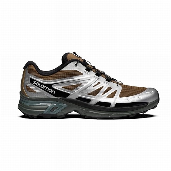 Silver Metal Men's Salomon XT-WINGS 2 Trail Running Shoes | 584-MATVIP