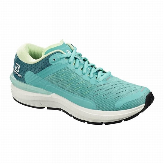Turquoise / White Women's Salomon SONIC 3 CONFIDENCE W Running Shoes | 143-SEHWKT