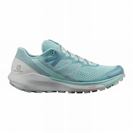 Turquoise Women's Salomon SENSE RIDE 4 Trail Running Shoes | 627-BAJRQE