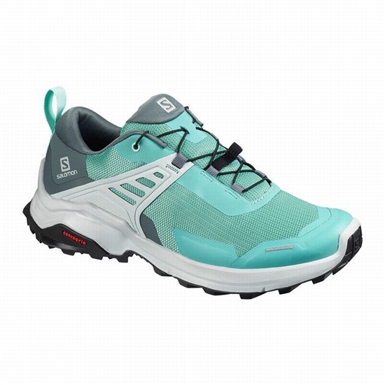 Turquoise Women's Salomon X RAISE Hiking Shoes | 094-ZTKGWI