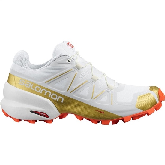 White Women's Salomon SPEEDCROSS 5 GTS W Trail Running Shoes | 193-JEVARB