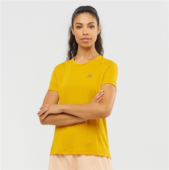 Yellow Women's Salomon XA W Short Sleeve T Shirts | 632-KALHOX